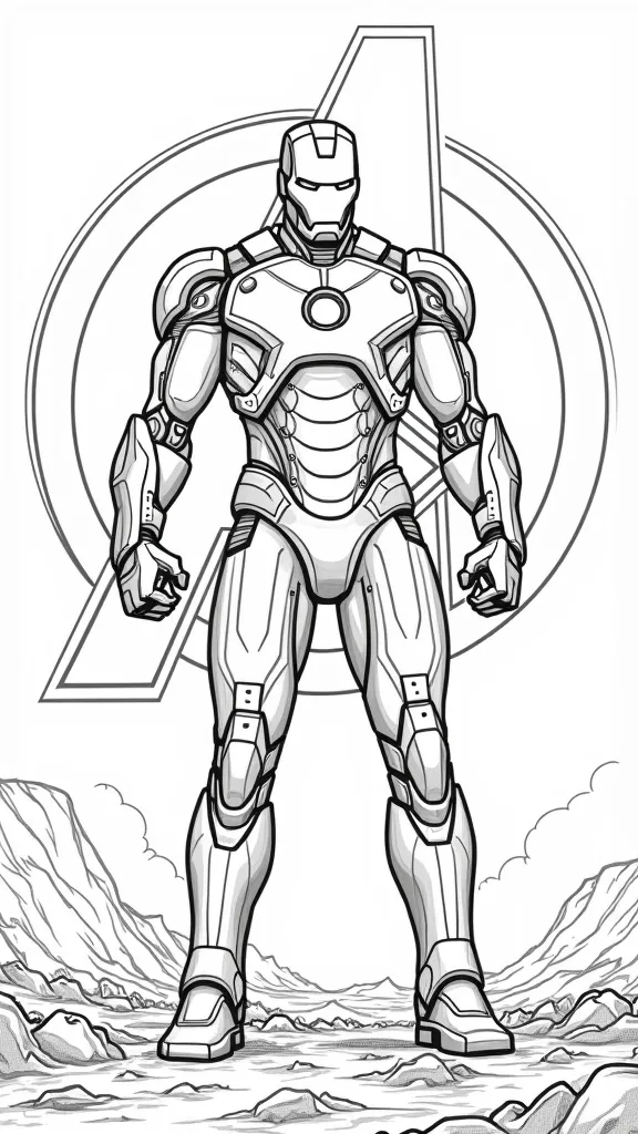 pages à colorier d’Iron Man